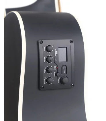 Kepma A1CE Semi Acoustic Guitar Matte Black