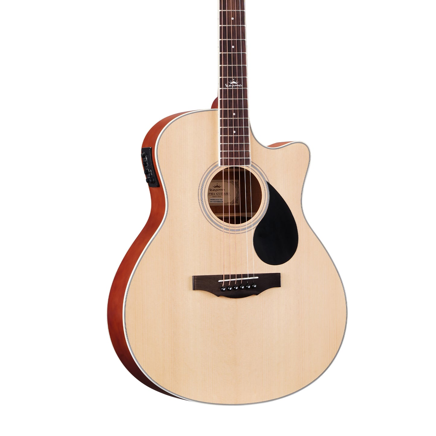 Kepma A1CE Semi Acoustic Guitar Natural