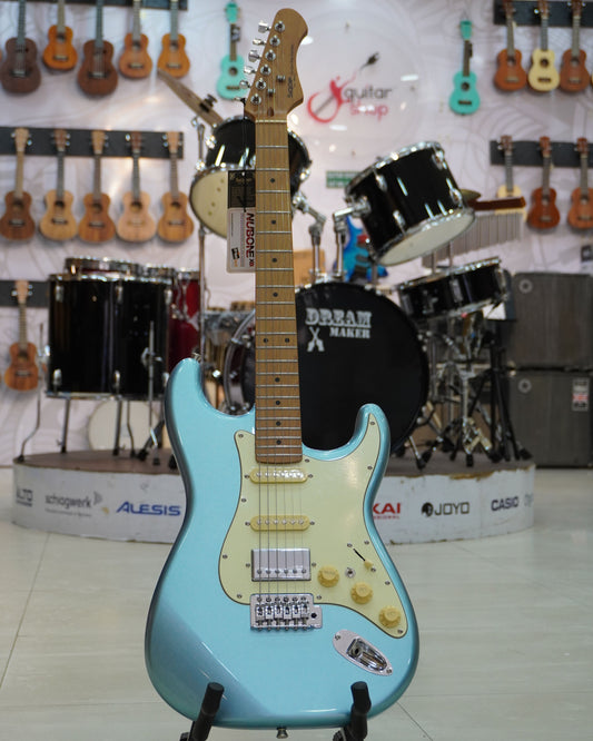 SQOE SEST 600 ELECTRIC GUITAR METALIC LIGHT (BLUE)