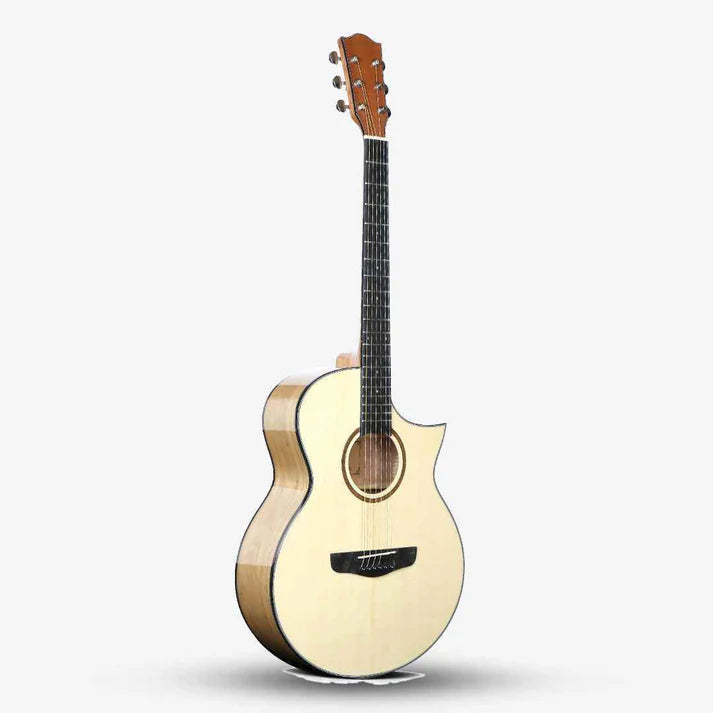 Deviser L-610 Semi-Acoustic Guitar with Tuner (Natural)