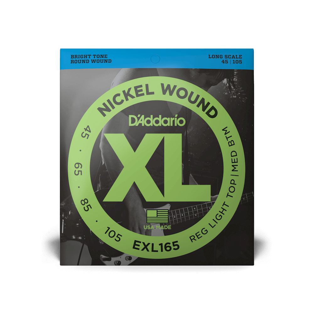 Daddario EXL165 Regular Light Top/Medium Bottom Long Scale Bass Strings .045-.105