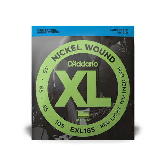 Daddario EXL165 Regular Light Top/Medium Bottom Long Scale Bass Strings .045-.105