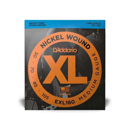 Daddario EXL160 Medium Nickel Wound Long Scale Bass Strings .050-.105