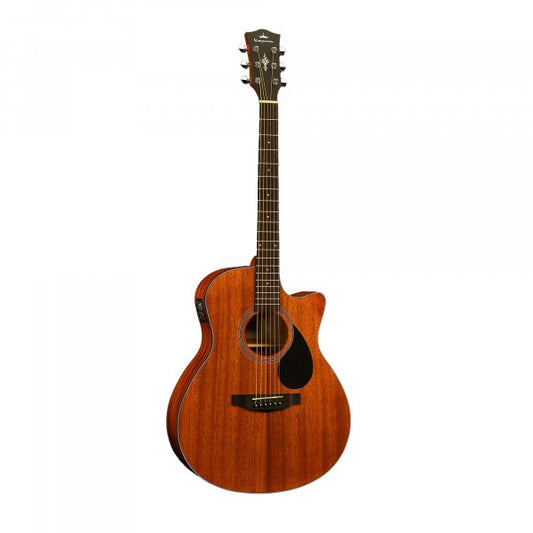 Kepma Semi Acoustic Guitar EACE WAM Brown