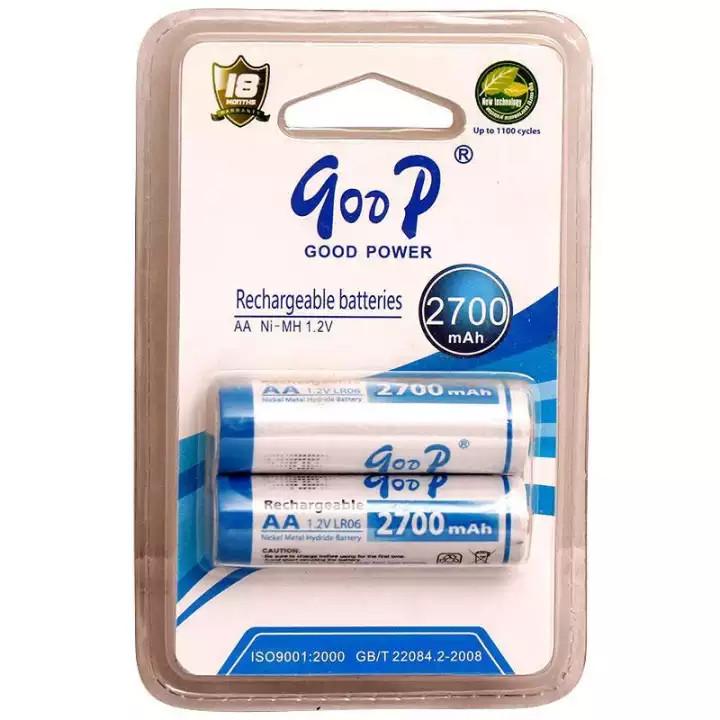 GOOP RECHARGEABLE LR06 1.2V BATTERY 2700 MAH