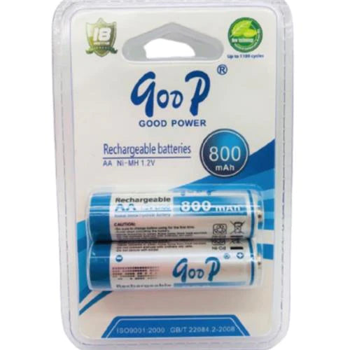 Rechargeable AA Batteries Twin pack 800MAH GOOP