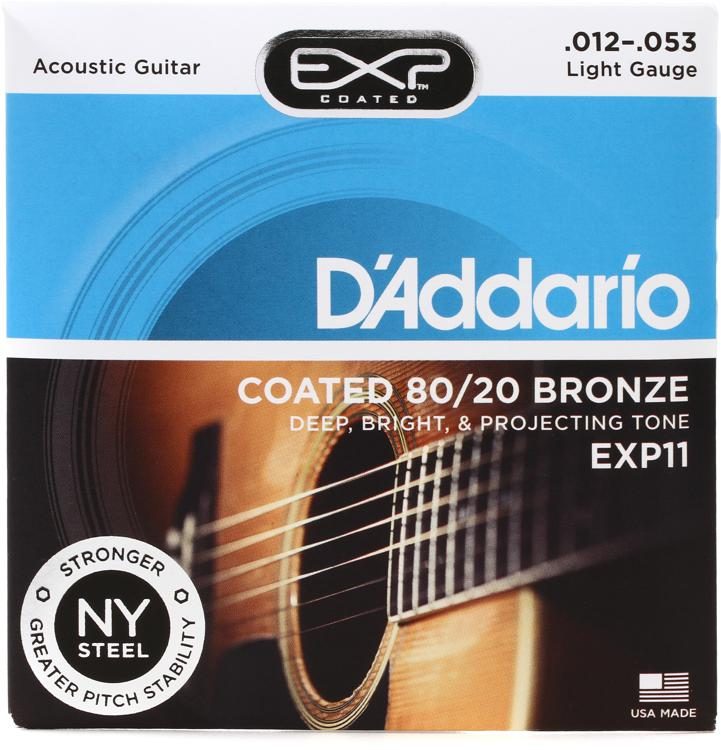 Daddario Acoustic Coated 80/20 Bronze EXP11